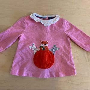 Baby Boden 3-6 month pumpkin animal top